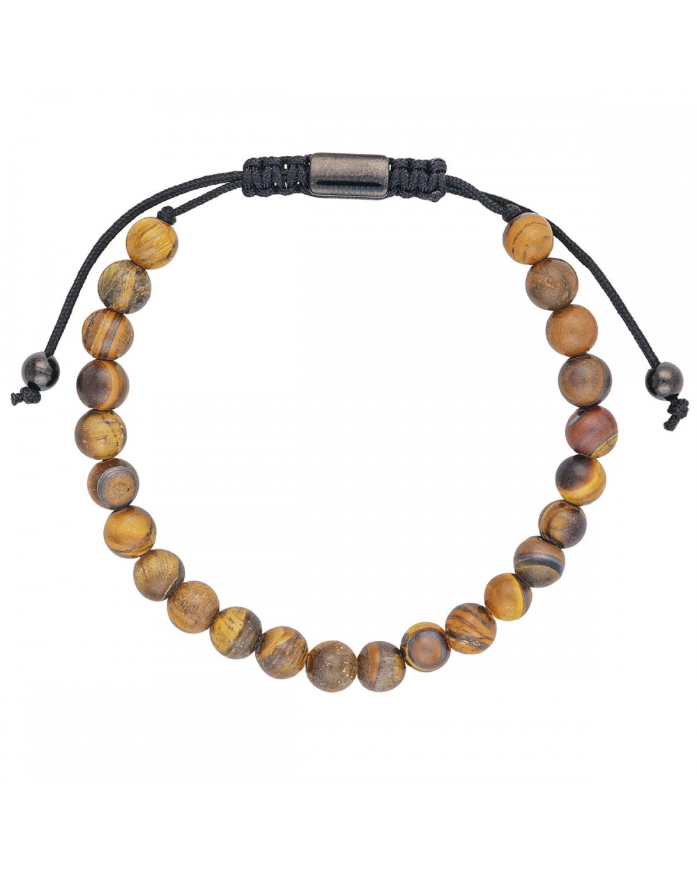 Ανδρικό βραχιόλι μακραμέ από την Excite Fashion Jewellery με καφέ χάντρες, και ατσάλινα στοιχεία B-11829-M.T Κοσμήματα Ανδρικό βραχιόλι μακραμέ από την Excite Fashion Jewellery με καφέ χάντρες, και ατσάλινα στοιχεία B-11829-M.T Κοσμήματα