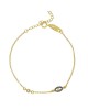 Βραχιόλι Excite Fashion Jewellery ματάκι με ζιργκόν απο επιχρυσωμένο ασήμι 925. B-12-3-G-55 Κοσμήματα Βραχιόλι Excite Fashion Jewellery ματάκι με ζιργκόν απο επιχρυσωμένο ασήμι 925. B-12-3-G-55 Κοσμήματα