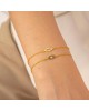 Βραχιόλι Excite Fashion Jewellery ματάκι με ζιργκόν απο επιχρυσωμένο ασήμι 925. B-12-3-G-55 Κοσμήματα