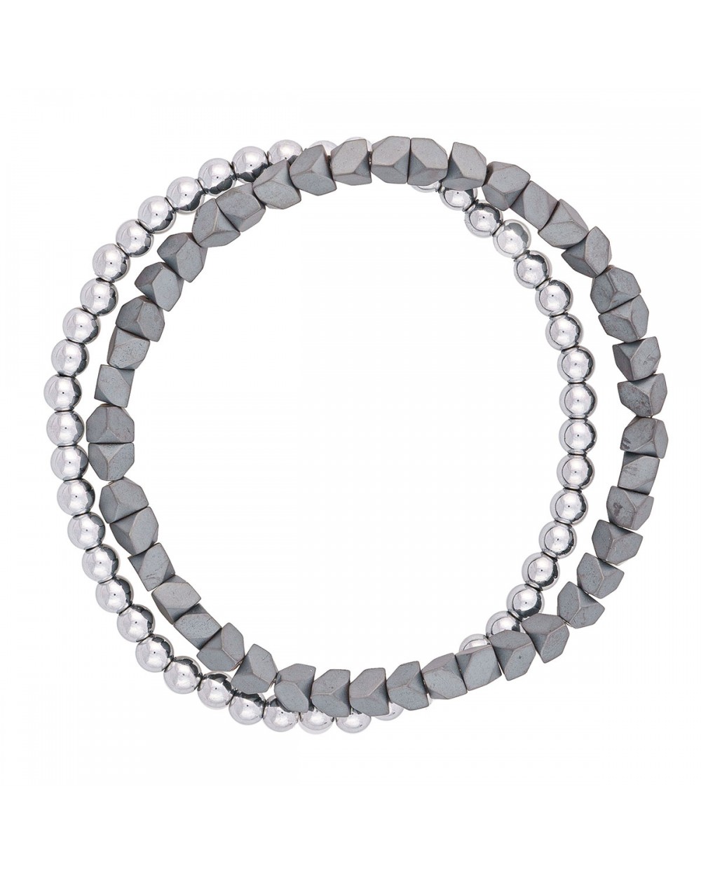 Διπλό Ανδρικό Ελαστικό Βραχιόλι Excite Fashion Jewellery από Αιματίτη και Ατσάλι B-13167-S Κοσμήματα Διπλό Ανδρικό Ελαστικό Βραχιόλι Excite Fashion Jewellery από Αιματίτη και Ατσάλι B-13167-S Κοσμήματα