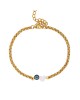 Βραχιόλι της Excite Fashion Jewellery, καρδιά με ματάκι φίλντισι, σε αλυσίδα από επιχρυσωμένο ανοξείδωτο ατσάλι. B-1713-01-17-58 Κοσμήματα Βραχιόλι της Excite Fashion Jewellery, καρδιά με ματάκι φίλντισι, σε αλυσίδα από επιχρυσωμένο ανοξείδωτο ατσάλι. B-1713-01-17-58 Κοσμήματα