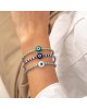 Χειροποίητο βραχιόλι της Excite Fashion Jewellery, στρογγυλό μπλέ ματάκι, λευκές και μπλέ χάντρες από επιχρυσωμένο ανοξείδωτο ατσάλι. B-1764-21 Κοσμήματα Χειροποίητο βραχιόλι της Excite Fashion Jewellery, στρογγυλό μπλέ ματάκι, λευκές και μπλέ χάντρες από επιχρυσωμένο ανοξείδωτο ατσάλι. B-1764-21 Κοσμήματα
