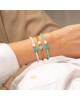 Χειροποίητο βραχιόλι της Excite Fashion Jewellery, με κοχυλάκι, τιρκουάζ οβάλ σταυρό και χρυσές χαντρες. B-1765-19 Κοσμήματα Χειροποίητο βραχιόλι της Excite Fashion Jewellery, με κοχυλάκι, τιρκουάζ οβάλ σταυρό και χρυσές χαντρες. B-1765-19 Κοσμήματα