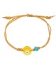 Χειροποίητο βραχιόλι της Excite Fashion Jewellery, μακραμέ, καφέ κορδόνι, επίχρυσο μοτίφ με ματάκι και τιρκουάζ χάντρα. B-1771-05 Κοσμήματα Χειροποίητο βραχιόλι της Excite Fashion Jewellery, μακραμέ, καφέ κορδόνι, επίχρυσο μοτίφ με ματάκι και τιρκουάζ χάντρα. B-1771-05 Κοσμήματα