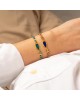 Χειροποίητο βραχιόλι μακραμέ  της Excite Fashion Jewellery, καφέ κορδόνι, επίχρυσο ψαράκι με μπλέ σμάλτο. B-1780-21 Κοσμήματα