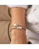 Χειροποίητο βραχιόλι της Excite Fashion Jewellery, δίχρωμο κορδόνι, κεραμικό λευκό ψαράκι και χρυσές μπίλιες. B-1782-05 Κοσμήματα Χειροποίητο βραχιόλι της Excite Fashion Jewellery, δίχρωμο κορδόνι, κεραμικό λευκό ψαράκι και χρυσές μπίλιες. B-1782-05 Κοσμήματα