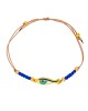 Χειροποίητο βραχιόλι μακραμέ της Excite Fashion Jewellery, καφέ κορδόνι, μπλέ χάντρες, επίχρυσο ψαράκι με σμάλτο. B-1785-07 Κοσμήματα Χειροποίητο βραχιόλι μακραμέ της Excite Fashion Jewellery, καφέ κορδόνι, μπλέ χάντρες, επίχρυσο ψαράκι με σμάλτο. B-1785-07 Κοσμήματα