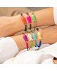 Χειροποίητο βραχιόλι μακραμέ  της Excite Fashion Jewellery, καφέ κορδόνι πράσινο ψαράκι. B-1787-08 Κοσμήματα