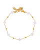 Βραχιόλι της Excite Fashion Jewellery,  σταυρουδάκια από φίλντισι, επίχρυση αλυσίδα με μπίλιες, από ανοξείδωτο ατσάλι. B-1789-2 Κοσμήματα
