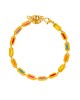 Βραχιόλι αλυσίδα της Excite Fashion Jewellery, οβάλ ανάγλυφα στοιχεία με πολύχρωμο σμάλτο από επιχρυσωμένο ανοξείδωτο ατσάλι. B-1797-11 Κοσμήματα Βραχιόλι αλυσίδα της Excite Fashion Jewellery, οβάλ ανάγλυφα στοιχεία με πολύχρωμο σμάλτο από επιχρυσωμένο ανοξείδωτο ατσάλι. B-1797-11 Κοσμήματα