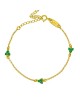 Βραχιόλι Excite Fashion Jewellery από επιχρυσωμένο ασήμι 925, με σειρές από πράσινα ζιργκόν. B-18-AS-G-65 Κοσμήματα Βραχιόλι Excite Fashion Jewellery από επιχρυσωμένο ασήμι 925, με σειρές από πράσινα ζιργκόν. B-18-AS-G-65 Κοσμήματα