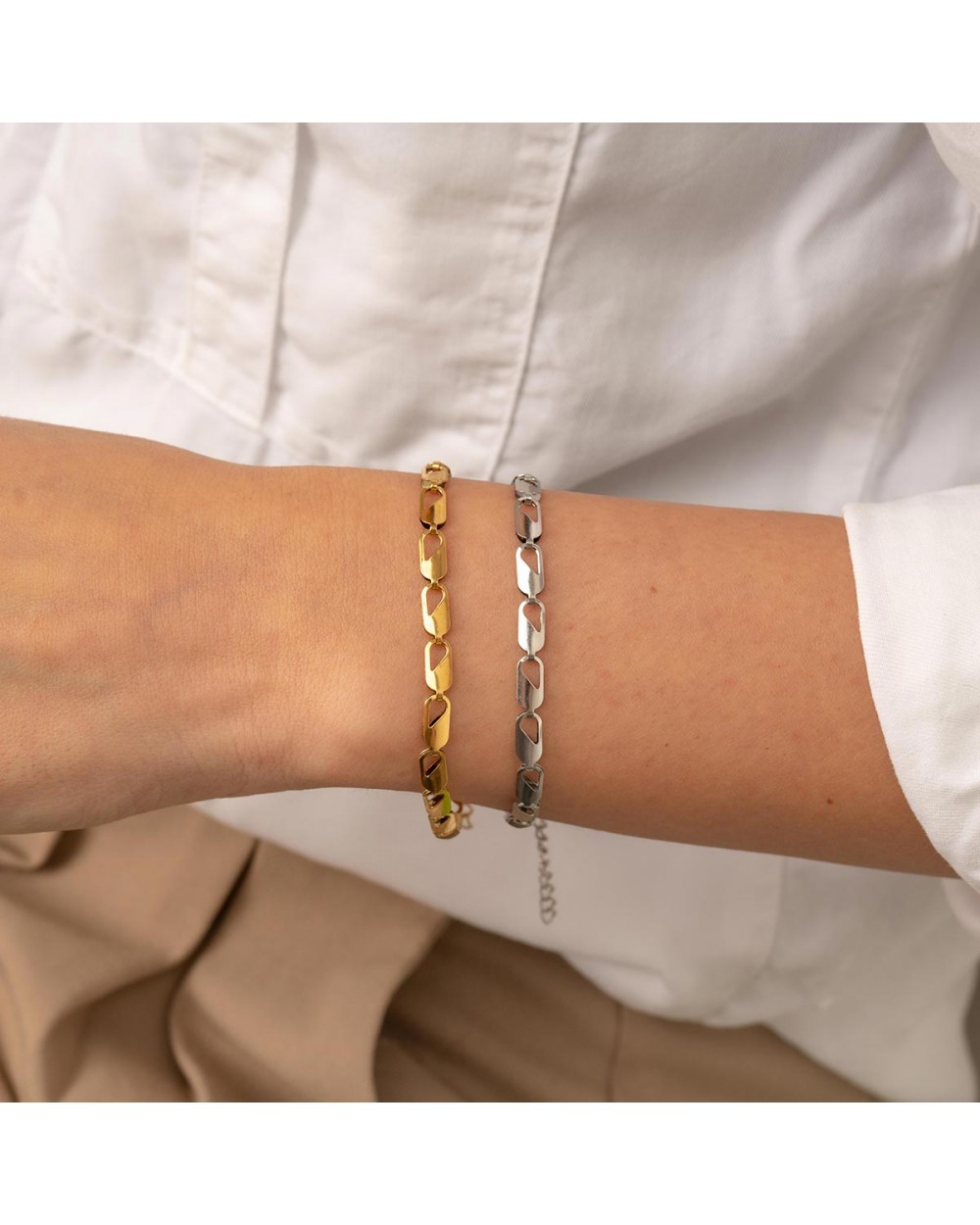Βραχιόλι της Excite Fashion Jewellery, οβάλ αλυσίδα , επιχρυσωμένο από ανοξείδωτο ατσάλι. B-1804-01 Κοσμήματα Βραχιόλι της Excite Fashion Jewellery, οβάλ αλυσίδα , επιχρυσωμένο από ανοξείδωτο ατσάλι. B-1804-01 Κοσμήματα