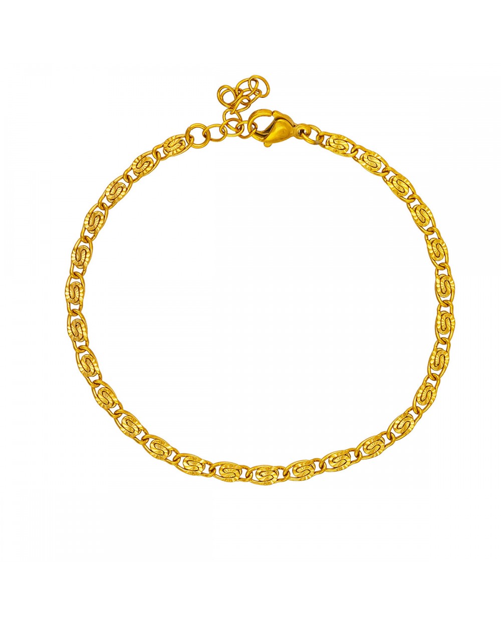 Βραχιόλι  αλυσίδα από επίχρυσο ατσάλι της Excite Fashion Jewellery. B-1843-01 Κοσμήματα