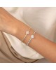 Κομψό Βραχιόλι από ατσάλι με λευκά ζιργκόν – Excite Fashion Jewellery B-2093-S Κοσμήματα Κομψό Βραχιόλι από ατσάλι με λευκά ζιργκόν – Excite Fashion Jewellery B-2093-S Κοσμήματα