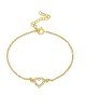 Βραχιόλι καρδιά Excite fashion Jewellery με λευκά ζιργκόν απο επιχρυσωμένο ασήμι 925 B-32-AS-G-6 Κοσμήματα Βραχιόλι καρδιά Excite fashion Jewellery με λευκά ζιργκόν απο επιχρυσωμένο ασήμι 925 B-32-AS-G-6 Κοσμήματα