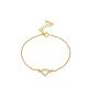 Βραχιόλι καρδιά Excite fashion Jewellery με λευκά ζιργκόν απο επιχρυσωμένο ασήμι 925 B-32-AS-G-6 Κοσμήματα Βραχιόλι καρδιά Excite fashion Jewellery με λευκά ζιργκόν απο επιχρυσωμένο ασήμι 925 B-32-AS-G-6 Κοσμήματα