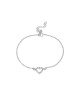 Βραχιόλι καρδιά Excite fashion Jewellery με λευκά ζιργκόν απο επιπλατινωμένο ασήμι 925. B-32-AS-S-6 Κοσμήματα Βραχιόλι καρδιά Excite fashion Jewellery με λευκά ζιργκόν απο επιπλατινωμένο ασήμι 925. B-32-AS-S-6 Κοσμήματα