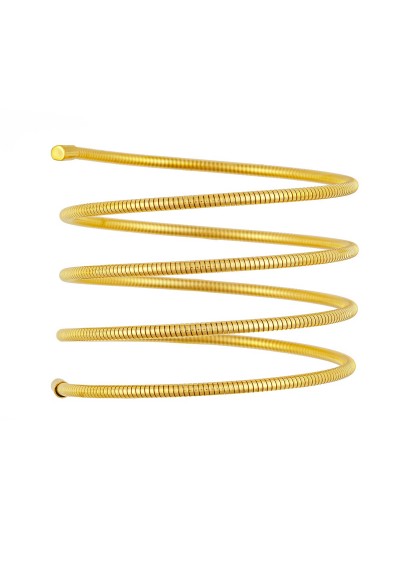 Βραχιόλι σπιράλ από επιχρυσωμένο ανοξείδωτο ατσάλι, της Excite fashion Jewellery. B-3614-G