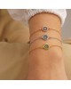 Βραχιόλι ματάκι Excite Fashion Jewellery με λευκά και μπλέ ζιργκόν από επιχρυσωμένο ασήμι 925. B-38-AS-G-62 Κοσμήματα Βραχιόλι ματάκι Excite Fashion Jewellery με λευκά και μπλέ ζιργκόν από επιχρυσωμένο ασήμι 925. B-38-AS-G-62 Κοσμήματα