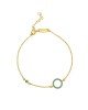 Bραχιόλι Excite Fashion Jewellery με τιρκουάζ ζιργκόν από επιχρυσωμένο ασήμι 925. B-4-TYRK-G-59 Κοσμήματα Bραχιόλι Excite Fashion Jewellery με τιρκουάζ ζιργκόν από επιχρυσωμένο ασήμι 925. B-4-TYRK-G-59 Κοσμήματα