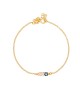 Βραχιόλι της Excite Fashion Jewellery με μοτίφ μπάρα στολισμένη με λευκά και μπλέ ζιργκόν σε σχέδιο ματάκι από επιχρυσωμένο ασήμι 925. B-55-MPLE-G-6 Κοσμήματα Βραχιόλι της Excite Fashion Jewellery με μοτίφ μπάρα στολισμένη με λευκά και μπλέ ζιργκόν σε σχέδιο ματάκι από επιχρυσωμένο ασήμι 925. B-55-MPLE-G-6 Κοσμήματα