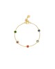 Βραχιόλι Excite Fashion Jewellery, λεπτή αλυσίδα με πολύχρωμα ζιργκόν από επιχρυσωμένο ανοξείδωτο ατσάλι. B-YH1224A-G-65 Κοσμήματα Βραχιόλι Excite Fashion Jewellery, λεπτή αλυσίδα με πολύχρωμα ζιργκόν από επιχρυσωμένο ανοξείδωτο ατσάλι. B-YH1224A-G-65 Κοσμήματα
