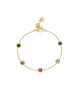 Βραχιόλι Excite Fashion Jewellery, λεπτή αλυσίδα με πολύχρωμα ζιργκόν από επιχρυσωμένο ανοξείδωτο ατσάλι. B-YH1224A-G-65 Κοσμήματα Βραχιόλι Excite Fashion Jewellery, λεπτή αλυσίδα με πολύχρωμα ζιργκόν από επιχρυσωμένο ανοξείδωτο ατσάλι. B-YH1224A-G-65 Κοσμήματα