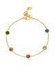 Βραχιόλι Excite Fashion Jewellery, λεπτή αλυσίδα με πολύχρωμα ζιργκόν από επιχρυσωμένο ανοξείδωτο ατσάλι. B-YH1224A-G-65 Κοσμήματα Βραχιόλι Excite Fashion Jewellery, λεπτή αλυσίδα με πολύχρωμα ζιργκόν από επιχρυσωμένο ανοξείδωτο ατσάλι. B-YH1224A-G-65 Κοσμήματα