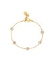 Βραχιόλι Excite Fashion Jewellery, λεπτή αλυσίδα με λευκά ζιργκόν από επιχρυσωμένο ανοξείδωτο ατσάλι. B-YH1224A-WHITE-G-65 Κοσμήματα Βραχιόλι Excite Fashion Jewellery, λεπτή αλυσίδα με λευκά ζιργκόν από επιχρυσωμένο ανοξείδωτο ατσάλι. B-YH1224A-WHITE-G-65 Κοσμήματα