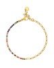 Βραχιόλι από την Excite Fashion Jewellery half & half από ανοξείδωτο ατσάλι με οβάλ αλυσίδα και πολύχρωμα ζιργκόν. B-YH1306A-G-COLORFUL-55 Κοσμήματα Βραχιόλι από την Excite Fashion Jewellery half & half από ανοξείδωτο ατσάλι με οβάλ αλυσίδα και πολύχρωμα ζιργκόν. B-YH1306A-G-COLORFUL-55 Κοσμήματα