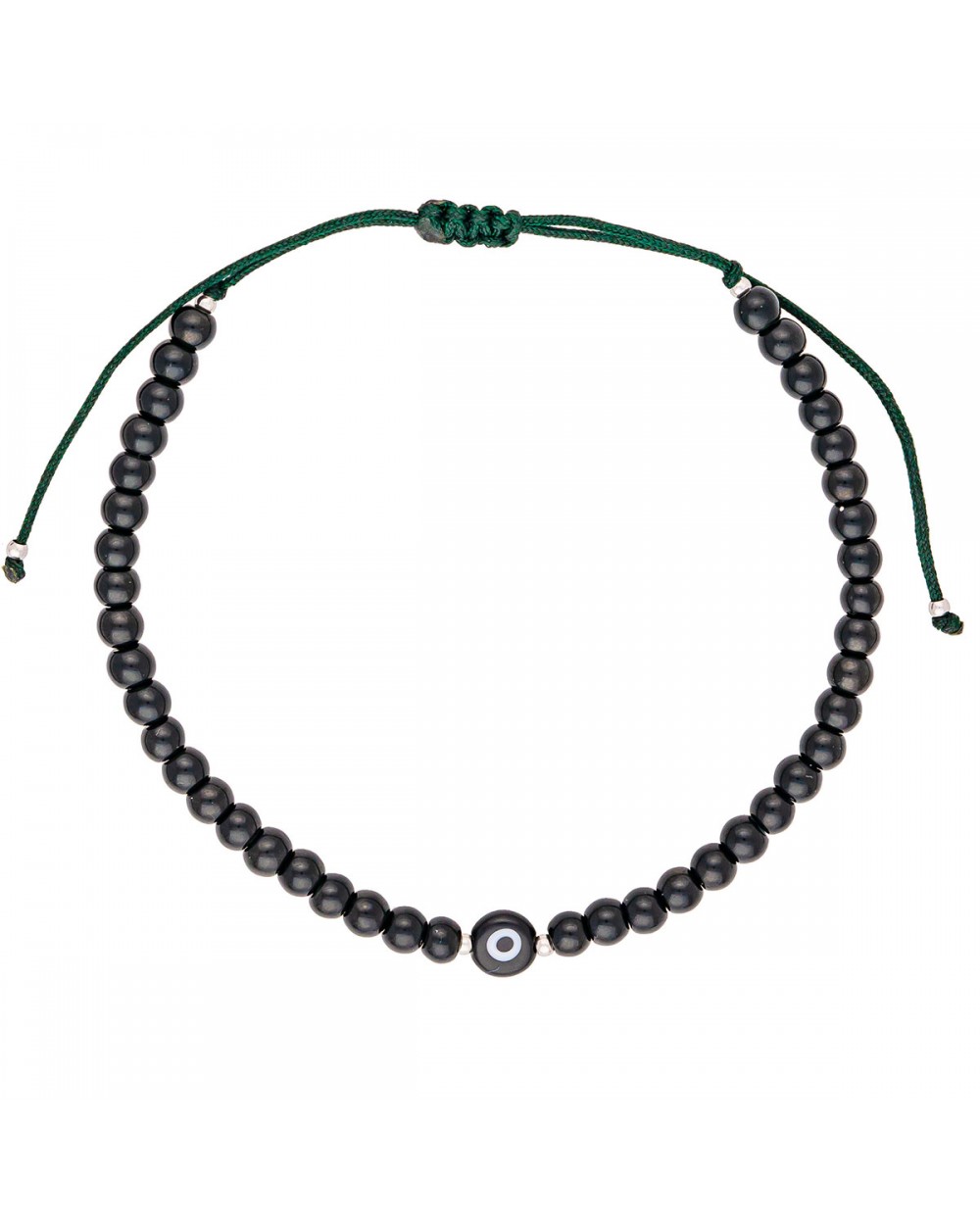 Ανδρικό βραχιόλι μακραμέ της Excite Fashion Jewellery, μαύρες χάντρες και ματάκι. BA-15-06 Κοσμήματα Ανδρικό βραχιόλι μακραμέ της Excite Fashion Jewellery, μαύρες χάντρες και ματάκι. BA-15-06 Κοσμήματα