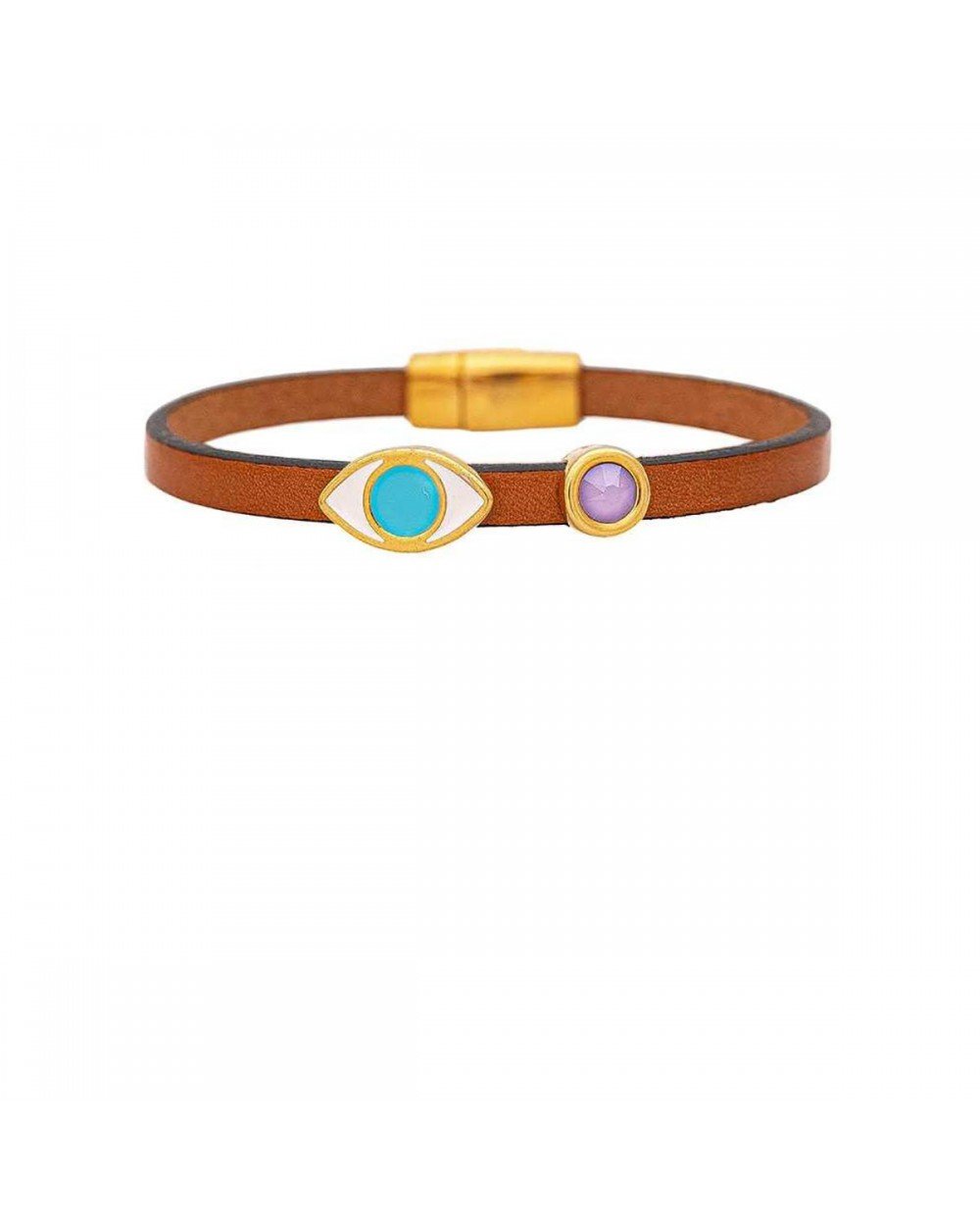 Βραχιόλι δερμάτινο Excite fashion Jewellery με ματάκι από σμάλτο και κρύσταλλο Swarovski. BM-749-01-34-64 Κοσμήματα Βραχιόλι δερμάτινο Excite fashion Jewellery με ματάκι από σμάλτο και κρύσταλλο Swarovski. BM-749-01-34-64 Κοσμήματα