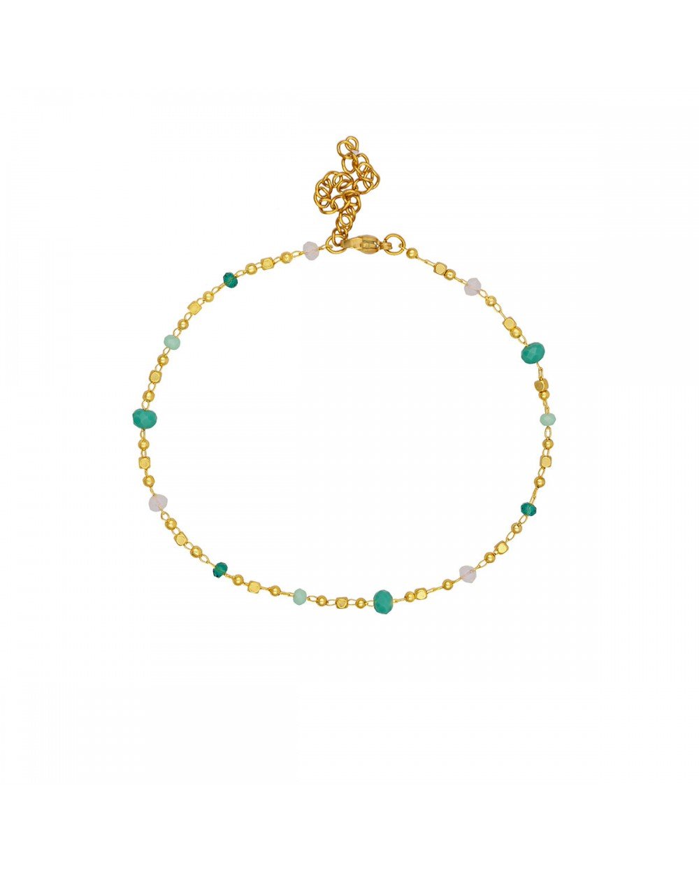 Βραχιόλι ποδιού Excite fashion jewellery φτιαγμένο με επίχρυση αλυσίδα ατσάλι, και πολύχρωμες χάντρες. BP-1603-01-30-4 Κοσμήματα Βραχιόλι ποδιού Excite fashion jewellery φτιαγμένο με επίχρυση αλυσίδα ατσάλι, και πολύχρωμες χάντρες. BP-1603-01-30-4 Κοσμήματα