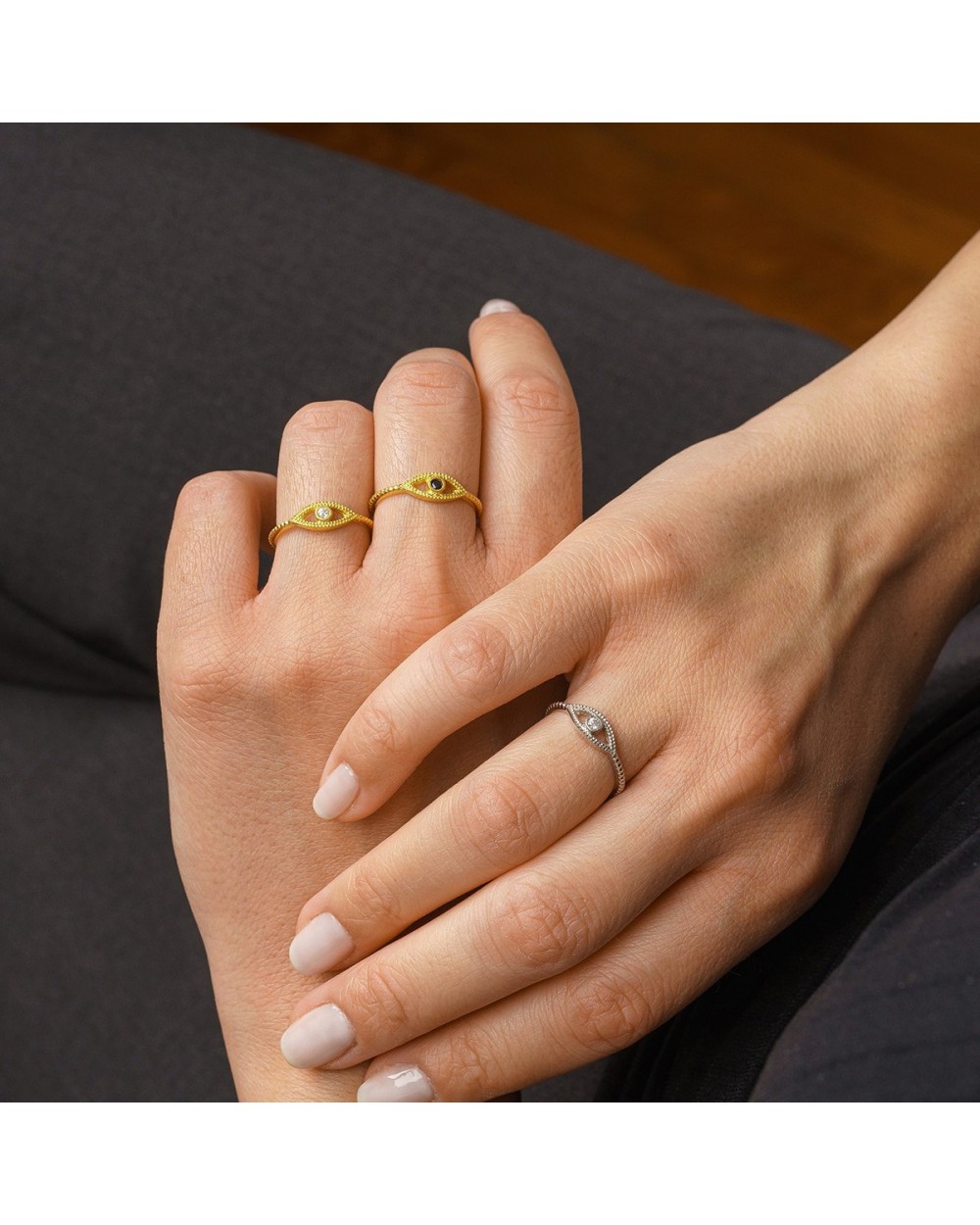 Δαχτυλίδι ματάκι Excite Fashion Jewellery με λευκό ζιργκόν απο επιπλατινωμένο ασημί 925. D-10-AS-S-5 Κοσμήματα Δαχτυλίδι ματάκι Excite Fashion Jewellery με λευκό ζιργκόν απο επιπλατινωμένο ασημί 925. D-10-AS-S-5 Κοσμήματα