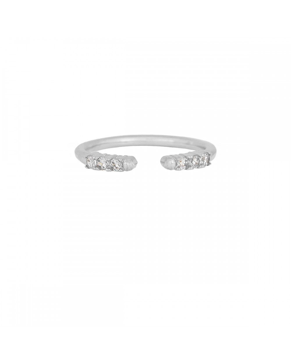 Δαχτυλίδι Excite Fashion Jewellery ανοιχτό βεράκι διακοσμημένο με λευκά ζιργκόν στα άκρα του από επιπλατινωμένο ασήμι 925. D-33-AS-S-65 Κοσμήματα Δαχτυλίδι Excite Fashion Jewellery ανοιχτό βεράκι διακοσμημένο με λευκά ζιργκόν στα άκρα του από επιπλατινωμένο ασήμι 925. D-33-AS-S-65 Κοσμήματα