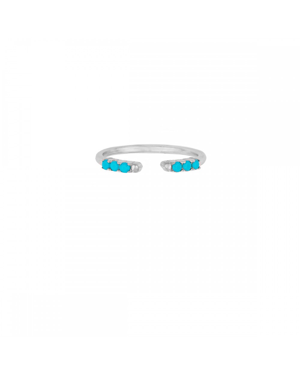 Δαχτυλίδι Excite Fashion Jewellery ανοιχτό βεράκι με τυρκουάζ ζιργκόν στα άκρα του από επιπλατινωμένο ασήμι 925 D-33-TYR-S-66 Κοσμήματα Δαχτυλίδι Excite Fashion Jewellery ανοιχτό βεράκι με τυρκουάζ ζιργκόν στα άκρα του από επιπλατινωμένο ασήμι 925 D-33-TYR-S-66 Κοσμήματα