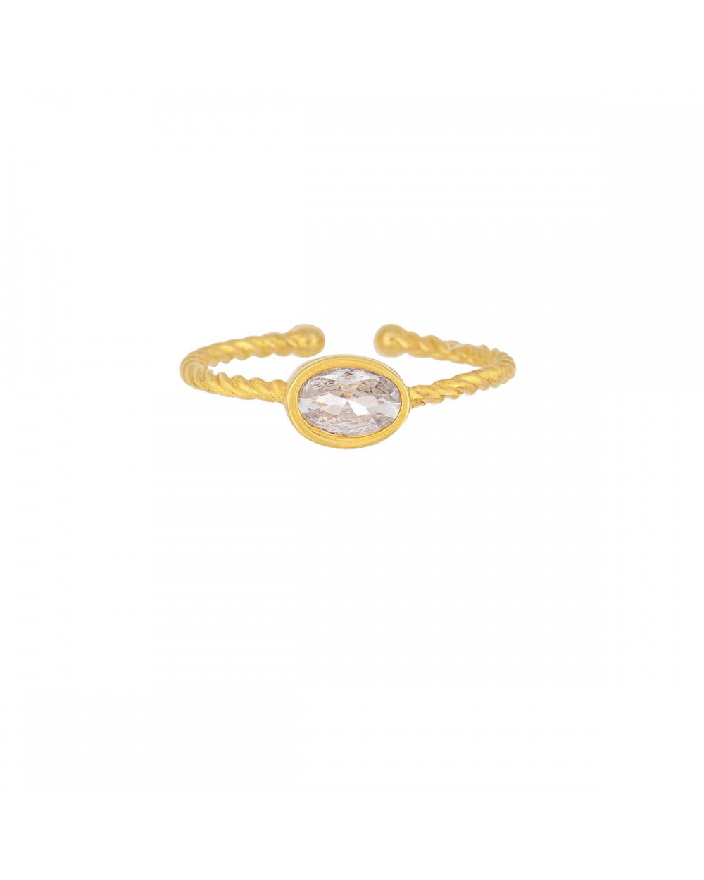 Μονόπετρο δαχτυλίδι Excite Fashion Jewellery με λευκό ζιργκόν από επιχρυσωμένο ασήμι 925. D-54-AS-G-75 Κοσμήματα Μονόπετρο δαχτυλίδι Excite Fashion Jewellery με λευκό ζιργκόν από επιχρυσωμένο ασήμι 925. D-54-AS-G-75 Κοσμήματα