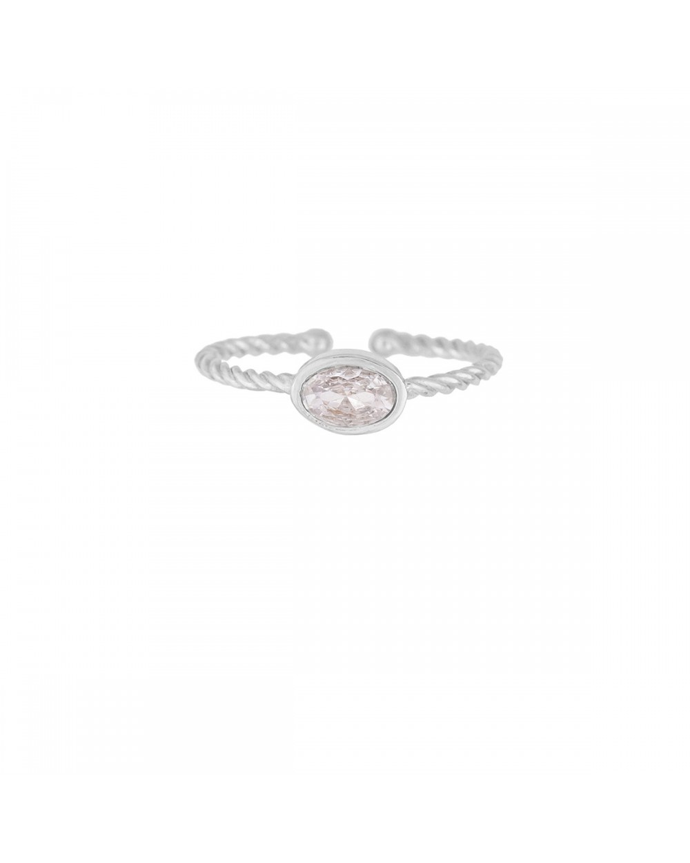 Μονόπετρο δαχτυλίδι Excite Fashion Jewellery με λευκό ζιργκόν από επιπλατινωμένο ασήμι 925. D-54-AS-S-79 Κοσμήματα Μονόπετρο δαχτυλίδι Excite Fashion Jewellery με λευκό ζιργκόν από επιπλατινωμένο ασήμι 925. D-54-AS-S-79 Κοσμήματα