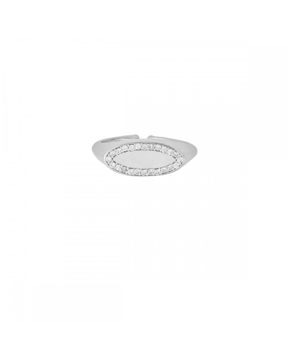 Οβάλ δαχτυλίδι σεβαλιέ Excite Fashion Jewellery, με λευκά ζιργκόν, από επιπλατινωμένο ασήμι 925. D-65-AS-S-11 Κοσμήματα Οβάλ δαχτυλίδι σεβαλιέ Excite Fashion Jewellery, με λευκά ζιργκόν, από επιπλατινωμένο ασήμι 925. D-65-AS-S-11 Κοσμήματα