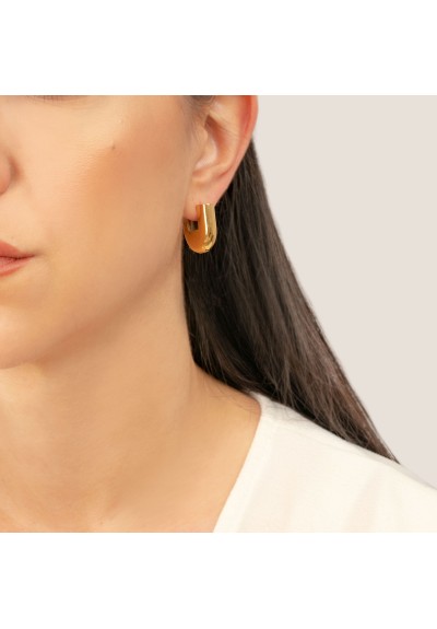 Σκουλαρίκια κρίκοι Excite Fashion Jewellery από ανοξείδωτο ατσάλι. E-4194-G Σκουλαρίκια κρίκοι Excite Fashion Jewellery από ανοξείδωτο ατσάλι. E-4194-G