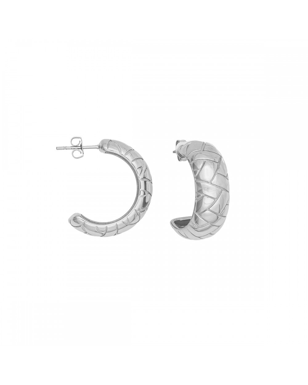 Σκουλαρίκια Excite Fashion Jewellery κρίκοι μπούλ από επιπλατινωμένο ανοξείδωτο ατσάλι. E-69-53S Κοσμήματα Σκουλαρίκια Excite Fashion Jewellery κρίκοι μπούλ από επιπλατινωμένο ανοξείδωτο ατσάλι. E-69-53S Κοσμήματα