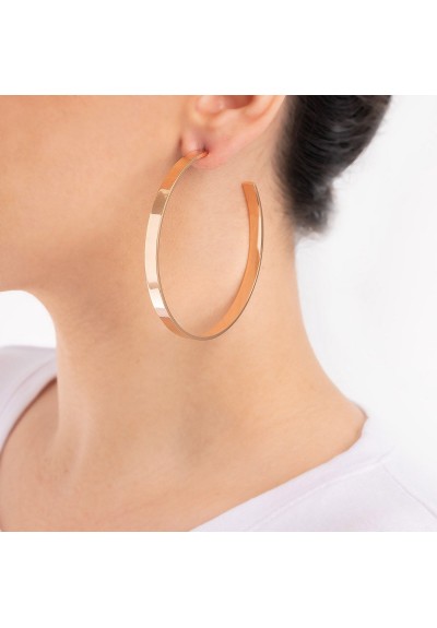 Κρίκοι Excite Fashion Jewellery μεσαίου μεγέθους από ανοξείδωτο ατσάλι Διατίθενται σε ασημί, χρυσό και ροζ χρυσό. E-95-033RG Κρίκοι Excite Fashion Jewellery μεσαίου μεγέθους από ανοξείδωτο ατσάλι Διατίθενται σε ασημί, χρυσό και ροζ χρυσό. E-95-033RG