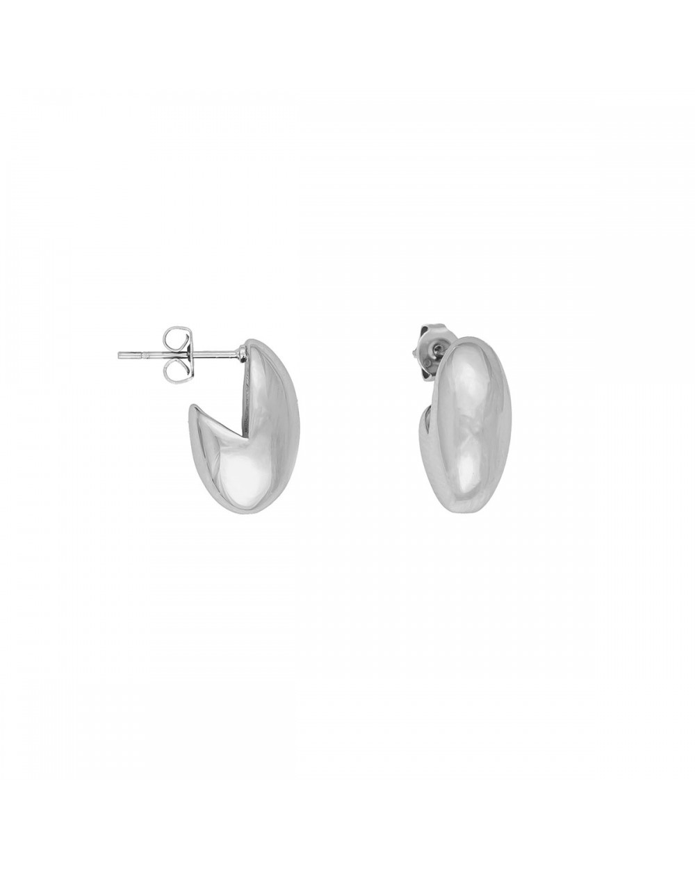 Καρφωτοί πομπέ κρίκοι Excite Fashion Jewellery από επιπλατινωμένο ανοξείδωτο ατσάλι. E-YH1244A-S-75 Κοσμήματα Καρφωτοί πομπέ κρίκοι Excite Fashion Jewellery από επιπλατινωμένο ανοξείδωτο ατσάλι. E-YH1244A-S-75 Κοσμήματα