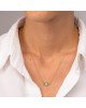 Κολιέ ματάκι Excite Fashion Jewellery με πράσινα και λευκά ζιργκόν από επιχρυσωμένο ασήμι 925. K-105-PRAS-G-77 Κοσμήματα Κολιέ ματάκι Excite Fashion Jewellery με πράσινα και λευκά ζιργκόν από επιχρυσωμένο ασήμι 925. K-105-PRAS-G-77 Κοσμήματα