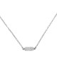 Κομψό κολιέ Excite Fashion Jewellery μπαρίτσα, στολισμένη με λευκά ζιργκόν από επιπλατινωμένο ασήμι 925. K-110-AS-S-69 Κοσμήματα Κομψό κολιέ Excite Fashion Jewellery μπαρίτσα, στολισμένη με λευκά ζιργκόν από επιπλατινωμένο ασήμι 925. K-110-AS-S-69 Κοσμήματα