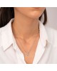 Κολιέ love-μονόπετρο από την Excite Fashion Jewellery με λευκά και μαύρο ζιργκόν από επιπλατινωμένο ασήμι 925. K-113-AS-S-105 Κοσμήματα Κολιέ love-μονόπετρο από την Excite Fashion Jewellery με λευκά και μαύρο ζιργκόν από επιπλατινωμένο ασήμι 925. K-113-AS-S-105 Κοσμήματα