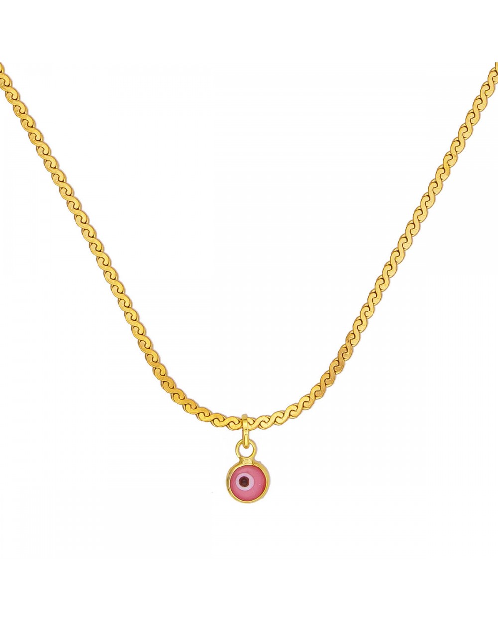 Κολιέ Excite fashion jewellery με ροζ ματάκι και αλυσίδα, λεπτή, πλεχτή απο επιχρυσωμένο ατσάλι. K-1601-01-11-79 Κοσμήματα Κολιέ Excite fashion jewellery με ροζ ματάκι και αλυσίδα, λεπτή, πλεχτή απο επιχρυσωμένο ατσάλι. K-1601-01-11-79 Κοσμήματα