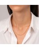 Κολιέ από την  Excite Fashion Jewellery πορτοκαλί  ροζάριο με ατσάλινη επίχρυση αλυσίδα. K-1620-01-20-55 Κοσμήματα