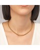 Kολιέ από ατσάλι με χρυσές μπίλιες της Excite Fashion Jewellery. K-1841-01 Κοσμήματα