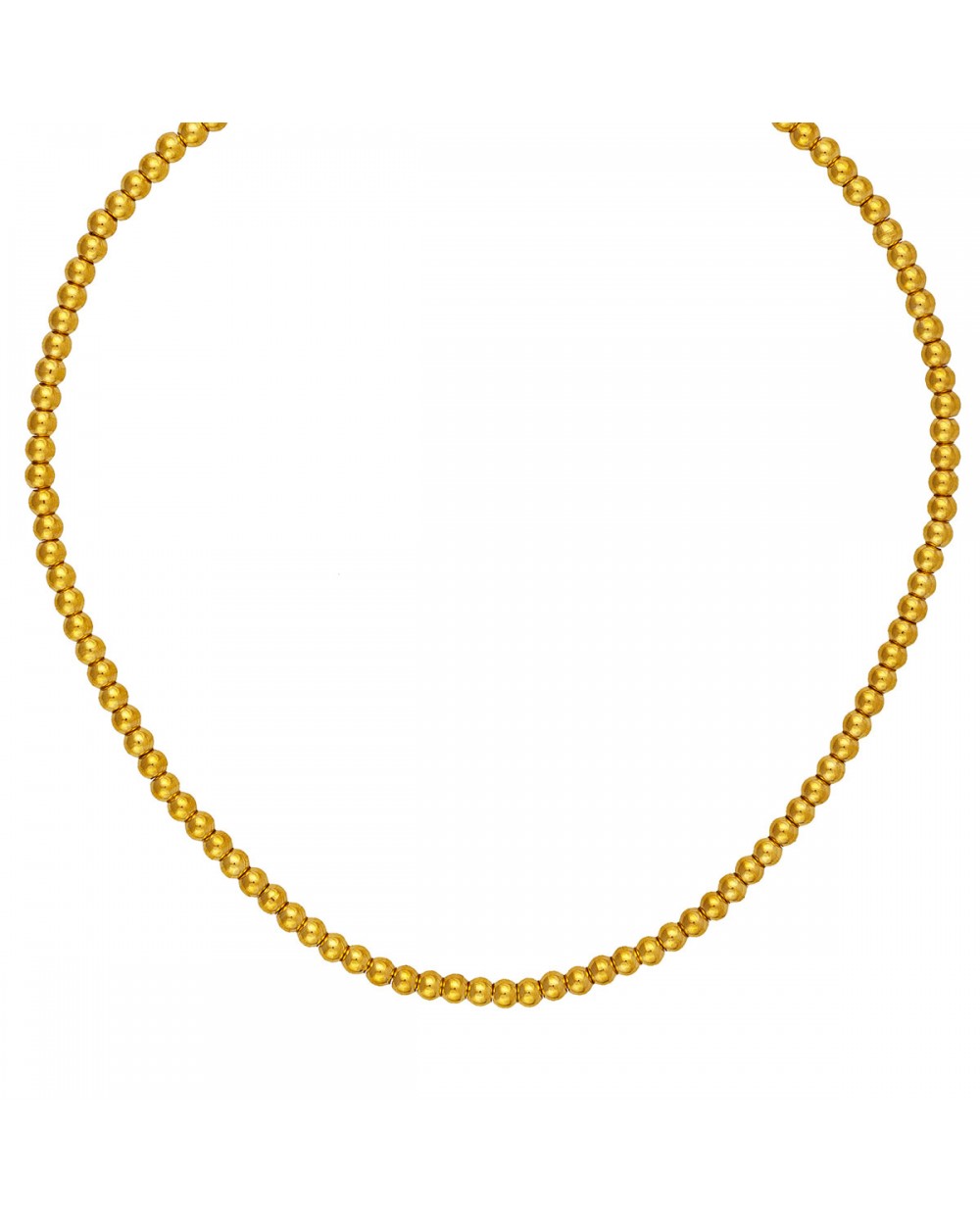Kολιέ από ατσάλι με χρυσές μπίλιες της Excite Fashion Jewellery. K-1841-01 Κοσμήματα
